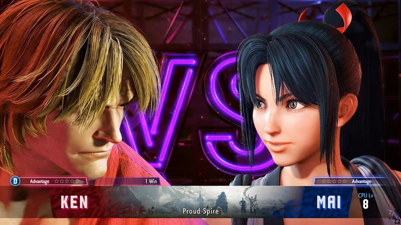 Ken vs Mai (Hard level) - Street Fighter 6.  Epic Battle