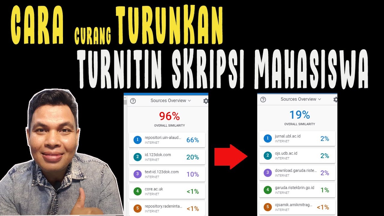 CARA CURANG TURUNKAN SIMILARITY INDEX TURNITIN SKRIPSI ATAU JURNAL
