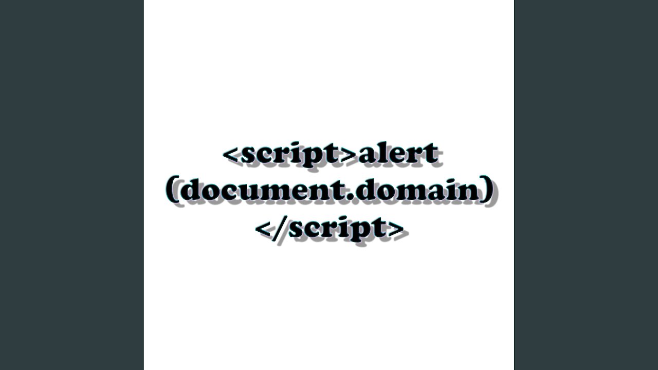 ᐸscriptᐳalert (document.domain) ᐸ/scriptᐳ - YouTube