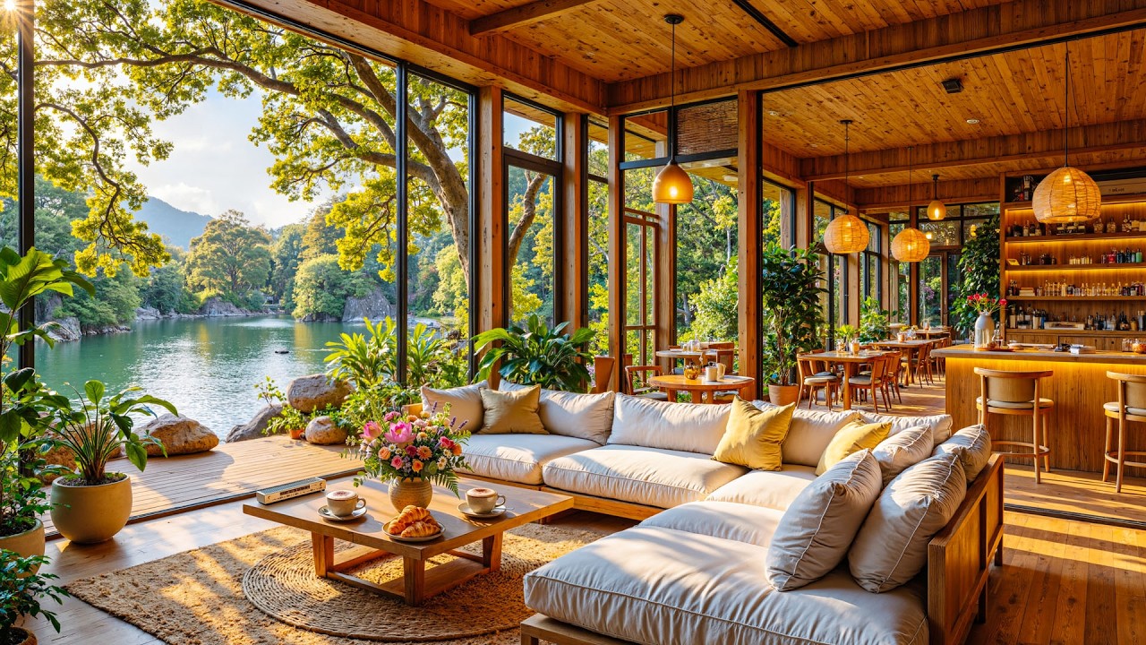 Расслабляющая атмосфера джаз-кафе для снятия стресса ☕ | Нежная джазовая фортепианная музыка со з...