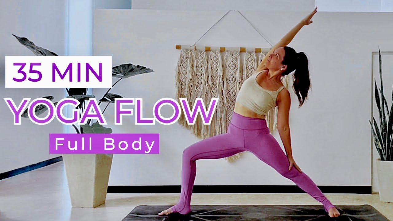 35 Min Vinyasa Yoga Flow for Full Body Strength & Stretch + Improve ...
