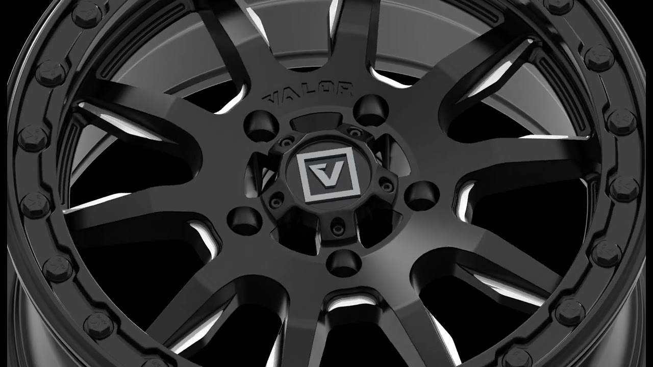 V15 Beadlock UTV Wheel in Milled Satin Black