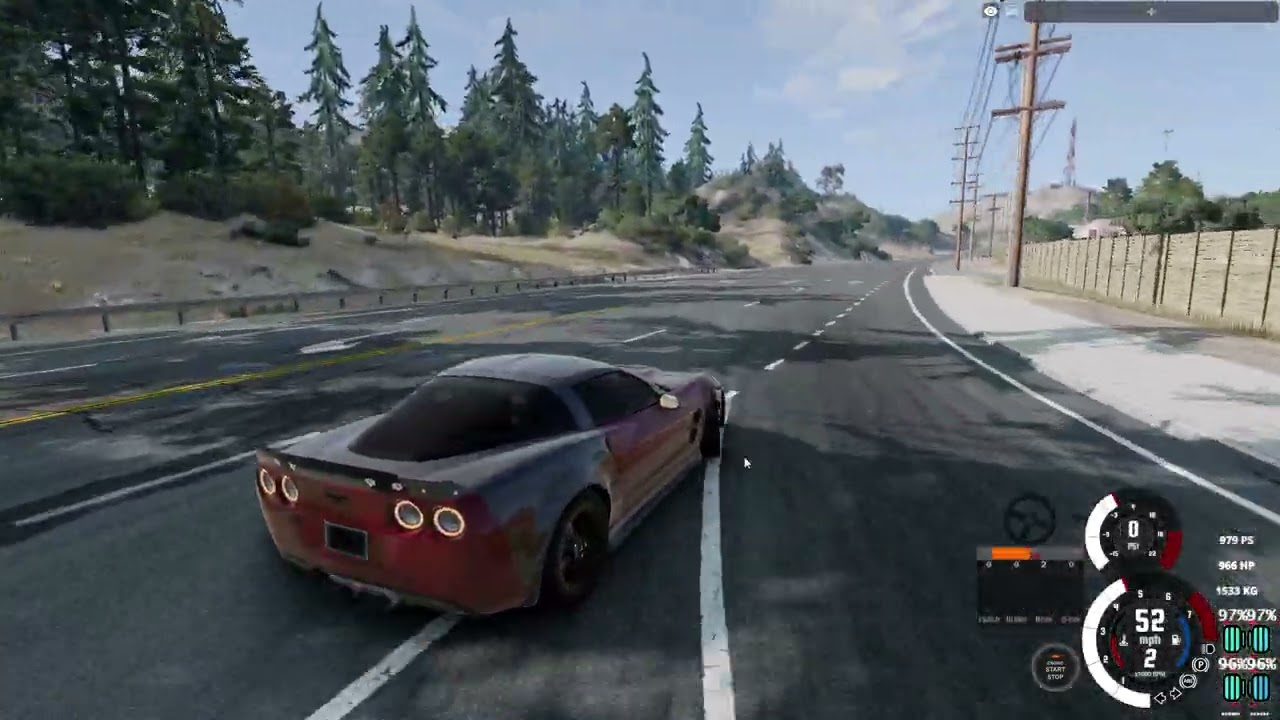 Driving a 1000HP C6 ZR1 In BeamNG.Drive