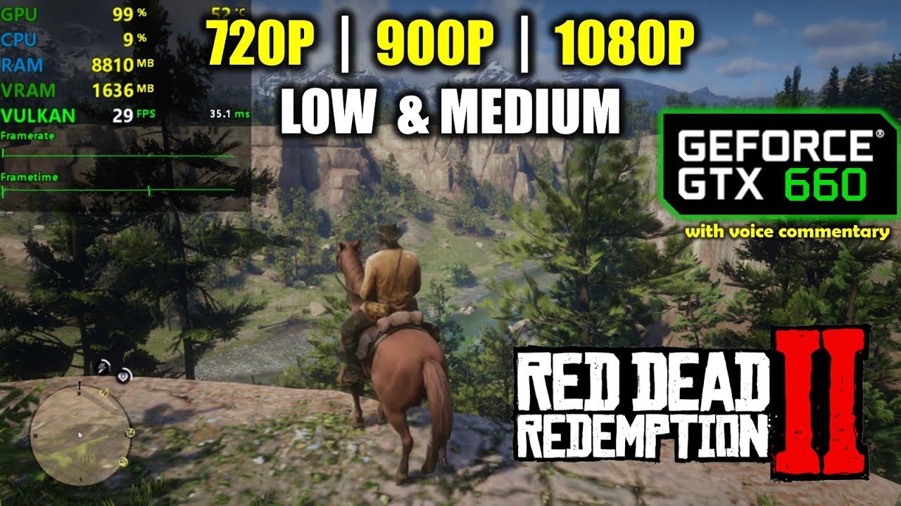 Gtx 660 Red Dead Redemption 2 1080p 900p 7p Youtube