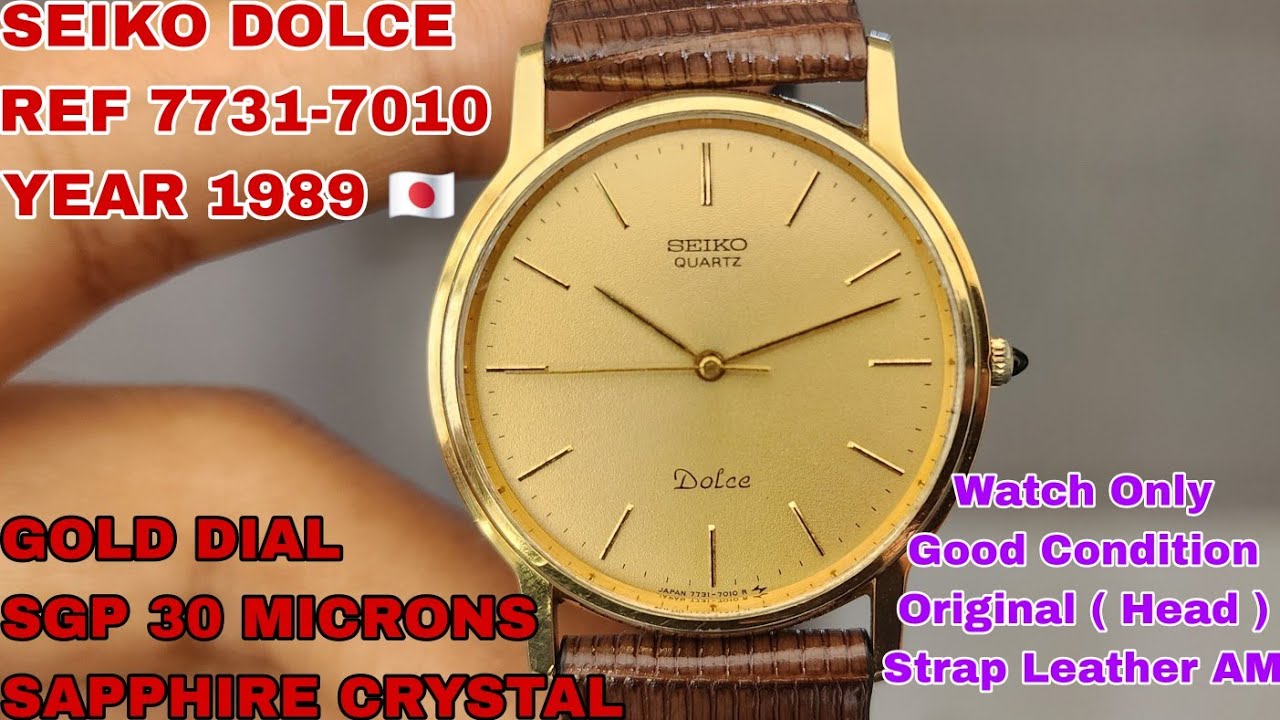 JUAL SEIKO DOLCE REF 7731-7010 SAPPHIRE SGP 30 MICRONS VINTAGE