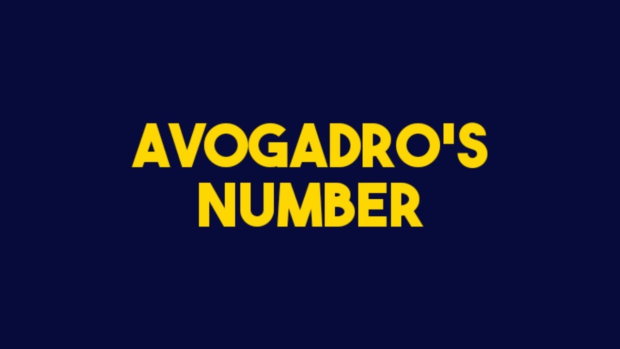 Avogadros number avogadros number definition avogadros number