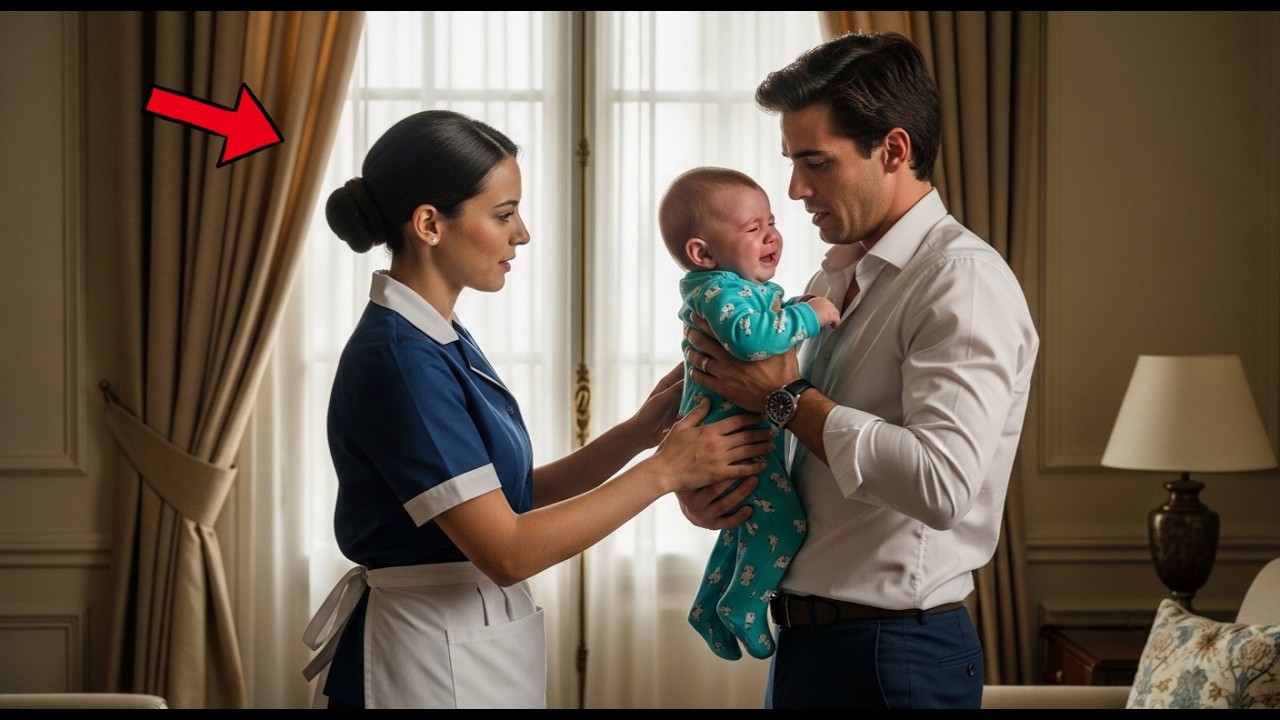 El hijo del millonario lloraba sin parar — hasta que la limpiadora se acercó y dijo: “Déjeme ayudar”