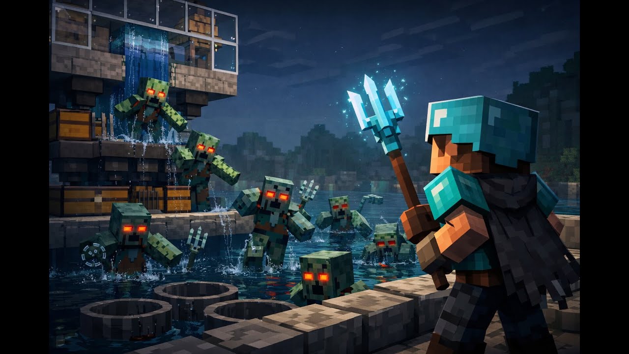 Trident Farmı Yaptım ⛏💎 | MineTruth | Minecraft Towny