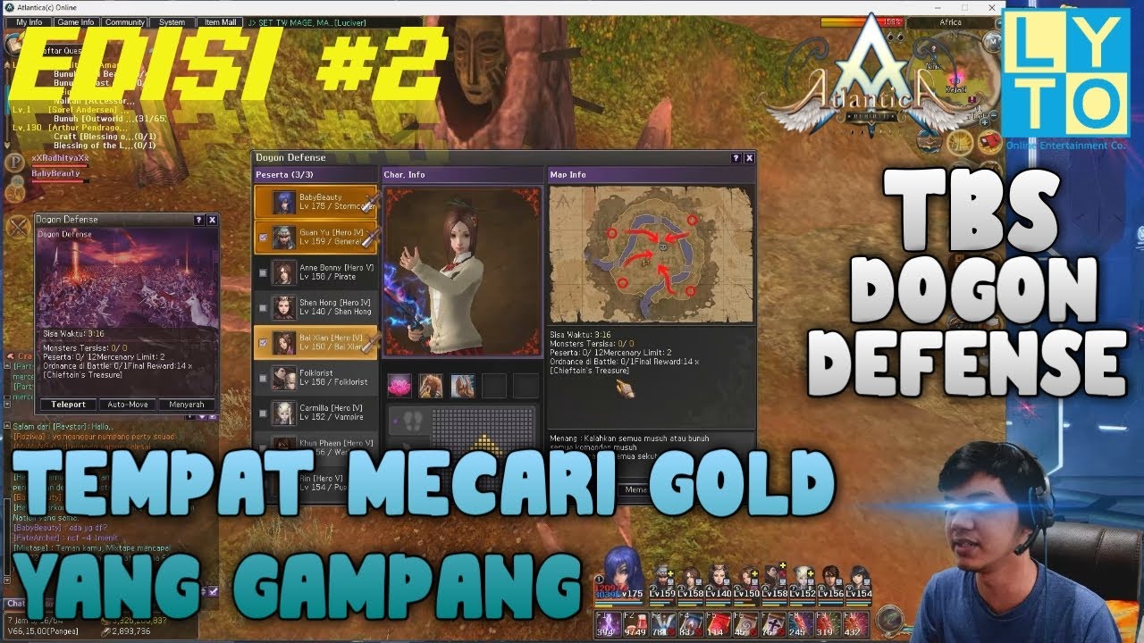 FARMING GOLD DI TBS DOGON DEFENSE SOLO SQUAD AUTO KAYA - ATLANTICA REBIRTH INDONESIA