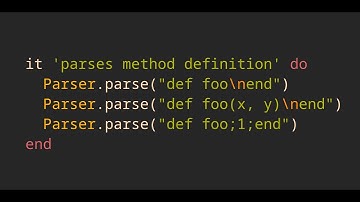 Parsing Expression Grammar (PEG) [07]: Parsing Method Definitions