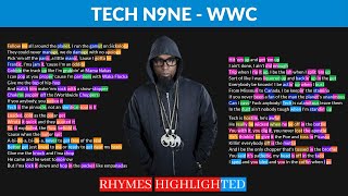 Tech N9Ne - Worldwide Choppers Lyrics Rhymes Highlighted