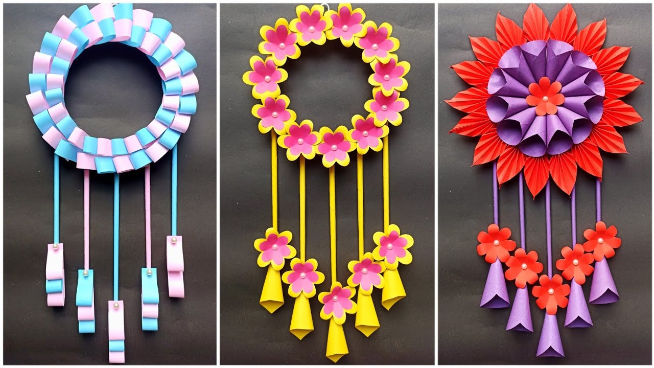 3 Beautiful paper wall hanging easy and simple wall hanging craft