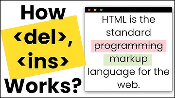 ✅ Learn HTML Delete Tag Insert Tag with a Real-world Coding Exercise