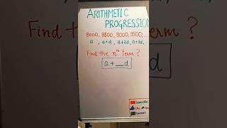 Arithmetic Progression #class10maths #boardexam #mathstricks