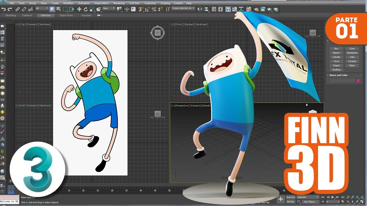 Tutorial Personagem Finn 3D Hora de Aventura 3ds Max – Gfx Total