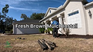 Fresh Brown Mulch Install For Holidays