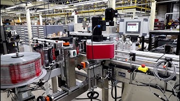 High Speed Water Bottle Labeling Vertical Roller System - TechLine