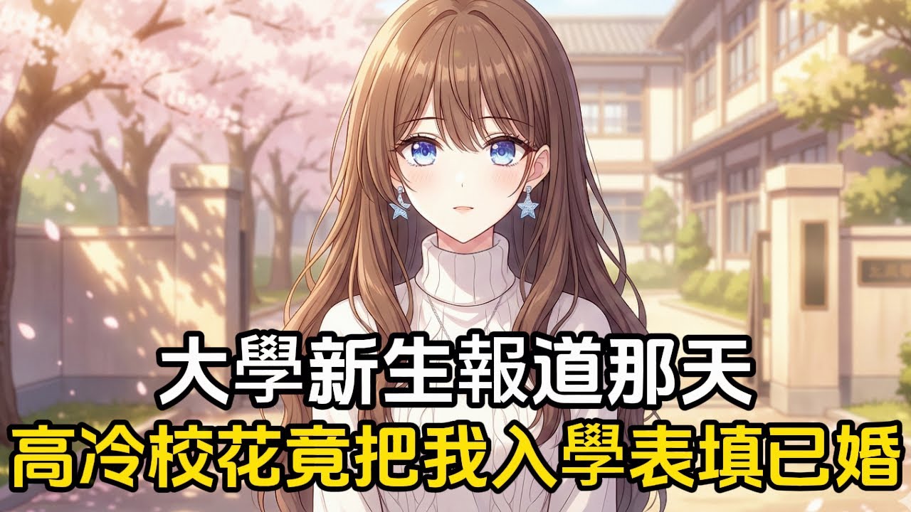大學新生報道那天，高冷校花一把搶過我的入學申請表，並在婚姻那欄填了已婚#動漫 #漫畫 #二次元 #戀愛