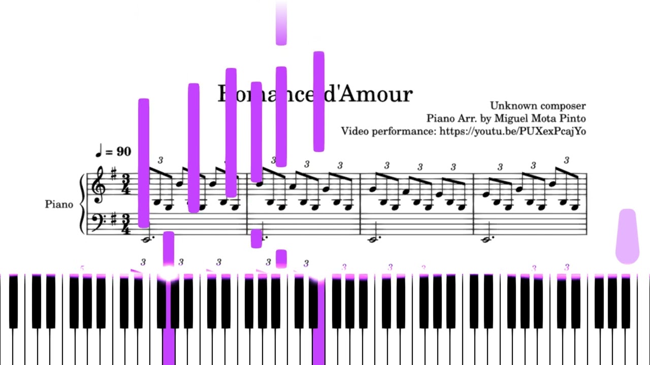 Romance D'Amour | Piano with Sheet PDF + MIDI - YouTube