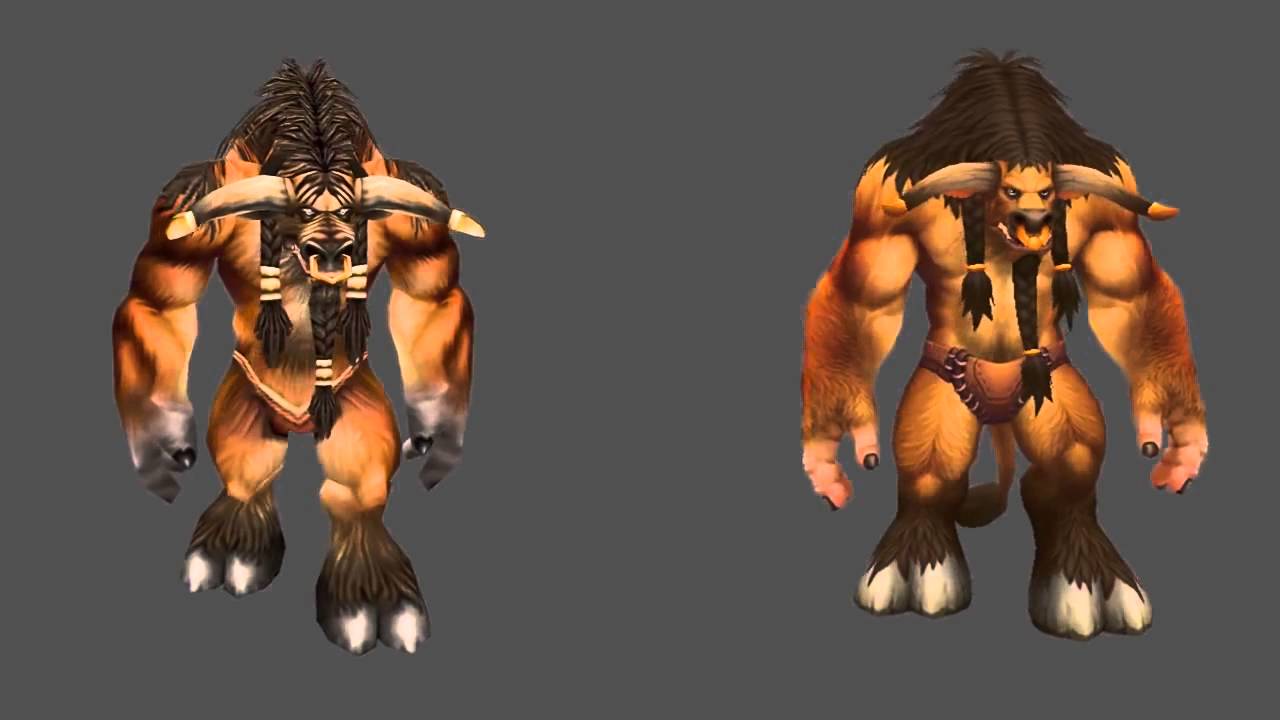 WoW new tauren model (Warlords of Draenor) - YouTube