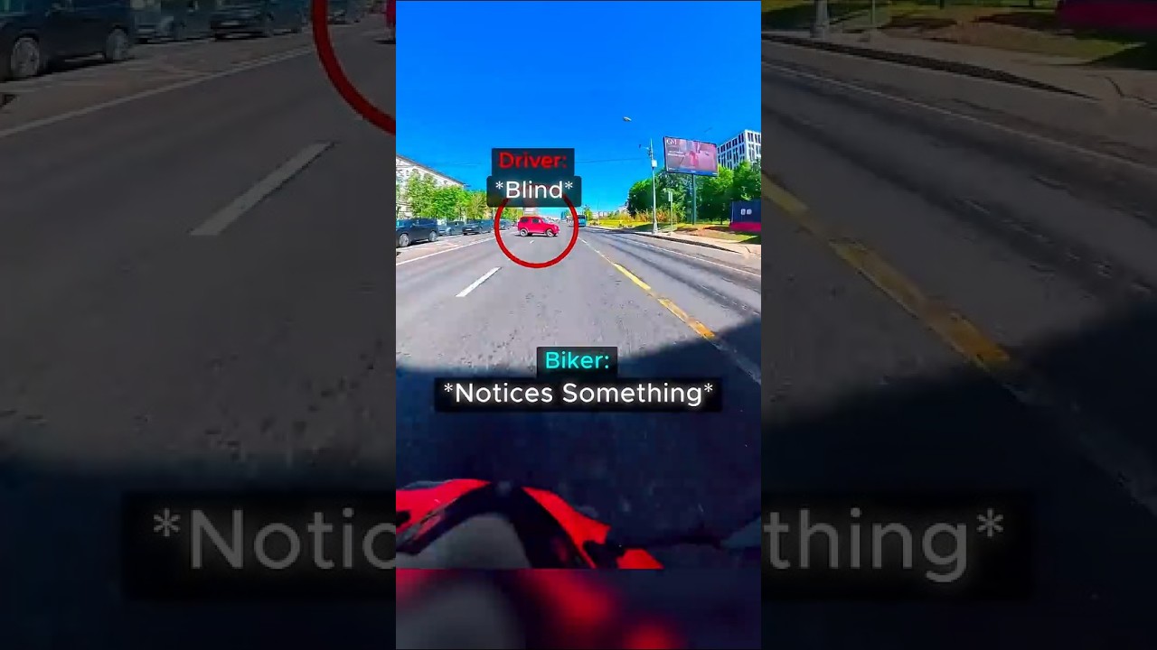 Biker Confronts Illegal U Turn Driver