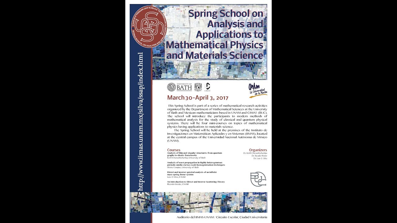 Spring School on Analysis and Applications to Mathematical Physics and Materials Science