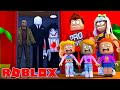 Roblox family rides the haunted elevator in roblox