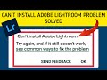 How to solve cant install adobe lightroom problem  rsha26 solutions