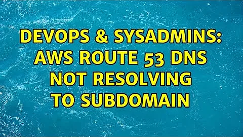 DevOps & SysAdmins: AWS Route 53 DNS not resolving to subdomain (2 Solutions!!)