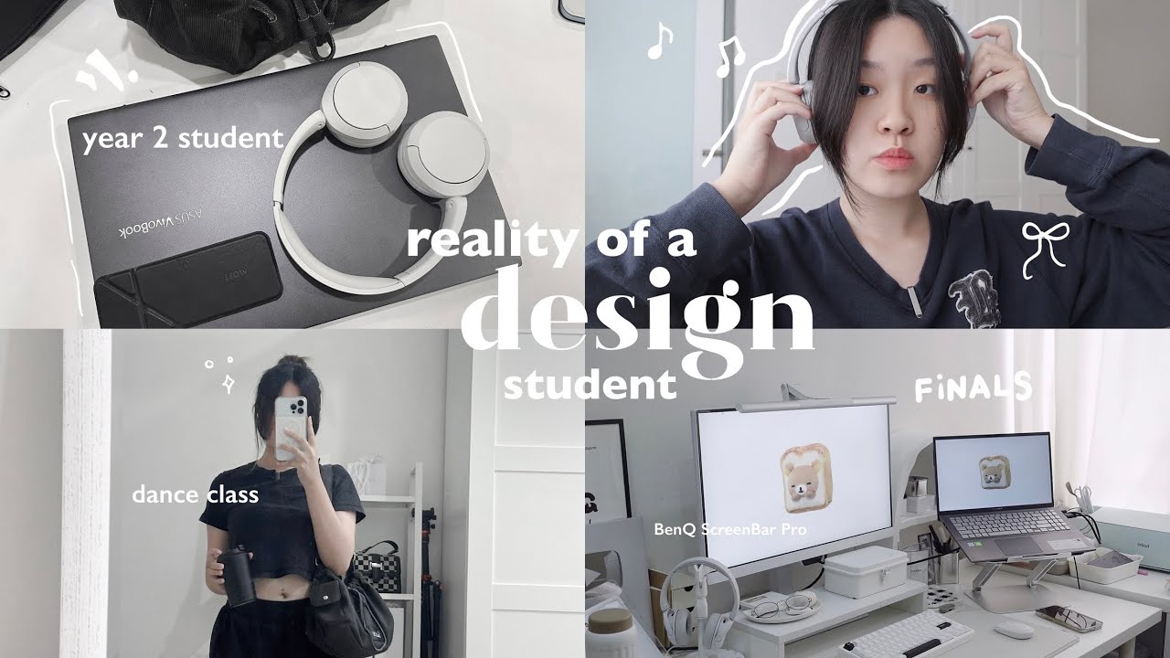 finals week of a design student 𐙚 filming at a studio, design, editing ...