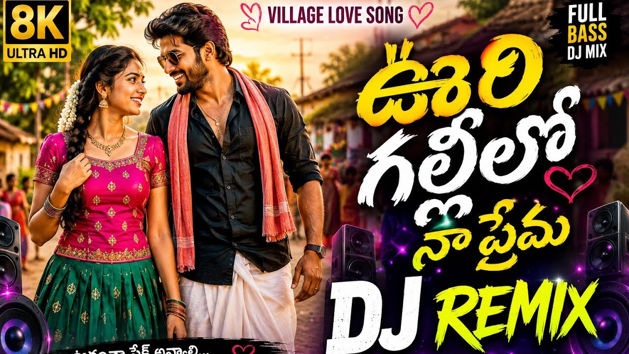 Village Love Song DJ Remix 2026 ❤️ Full Bass DJ Mix | New Telugu Village Love Remix | 8K Ultra HD