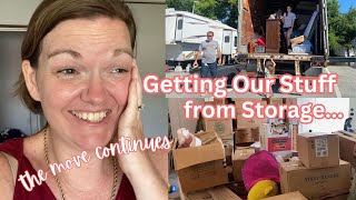 Getting Our Stuff from Storage After a YEAR (UNEXPECTED VISITOR) || Large Family Vlog