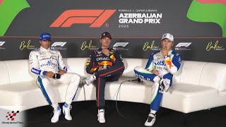 F1 Post-Qualifying Press Conference Azerbaijan GP2025 | Max Verstappen, Carlos Sainz, Liam Lawson