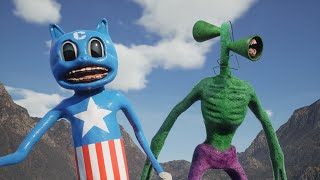 Siren Head (Hulk) vs Cartoon Cat (Captain America)  Animation [Horror Short Film]
