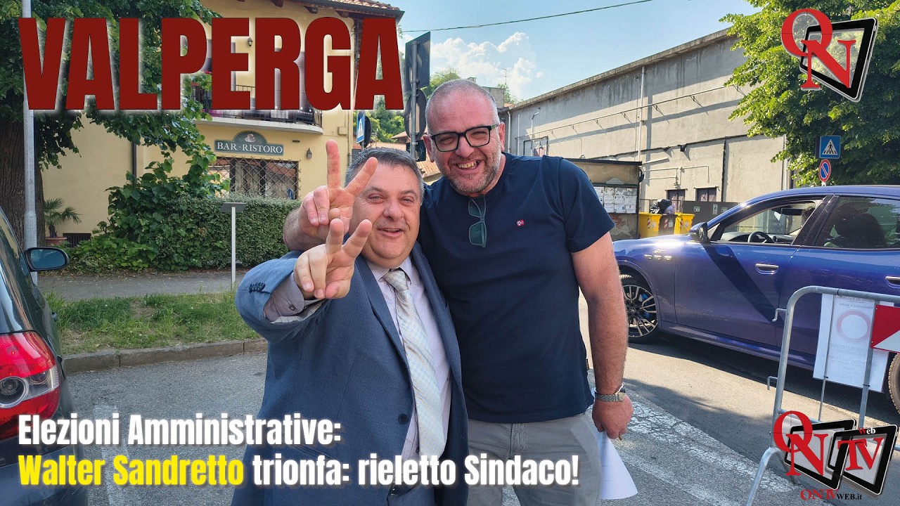 VALPERGA -  Elezioni Amministrative: Walter Sandretto trionfa: rieletto Sindaco!