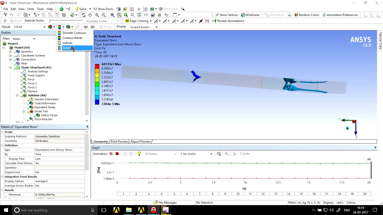 ansys workbench /beam/material flow - YouTube