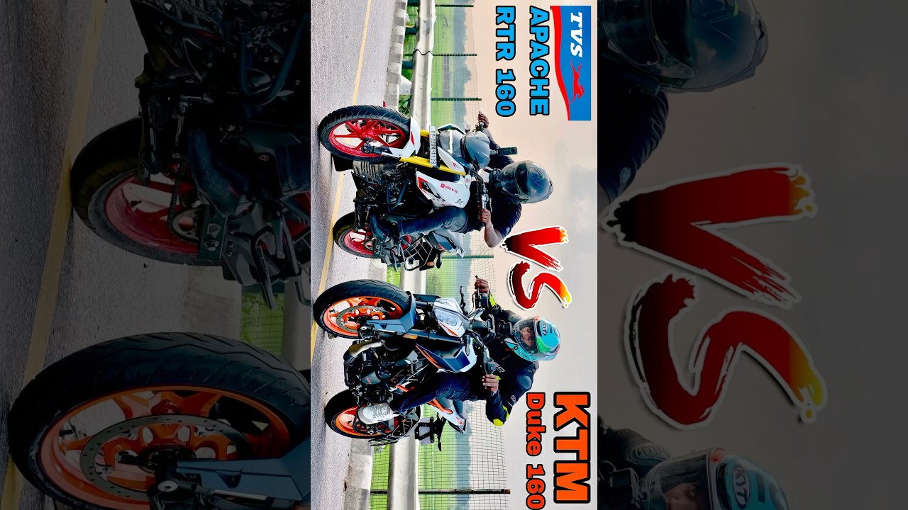 New duke 160 vs apache rtr 160 4v drag race 