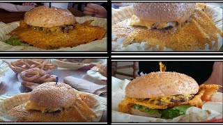 Cheese Skirt Burger @ Squeeze Burger - Best #hamburger in Northern #California #squeezeburger.