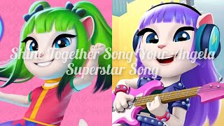 💖🎤 Shine Together - With Lyrics Talking Angela + 🎤✨ Your Angela Superstar Song 🌟 Talking Friends