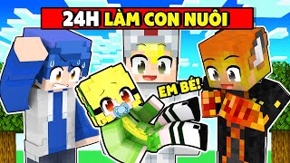 NẾU NHƯ MEL EM BÉ ĐƯỢC NHẬN NUÔI BỞI 3 NGƯỜI CHA TÔ GÀ, HUY NOOB, JACKVN TRONG MINECRAFT