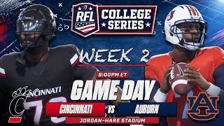 CFB27: Cincinnati vs Auburn Week 2 | RFL College Series 9, CPU vs CPU Dynasty!