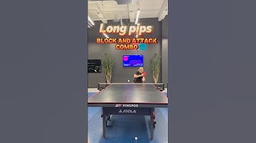 Long pips chop block long pips attack combo