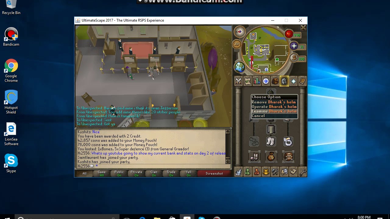 ultimatescape bank and stats new rsps