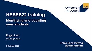 HESES22: Identifying and counting students