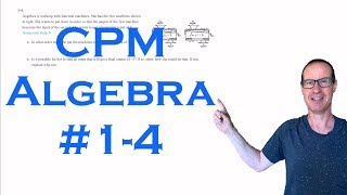 CPM Algebra Chapter 1 Problem 4