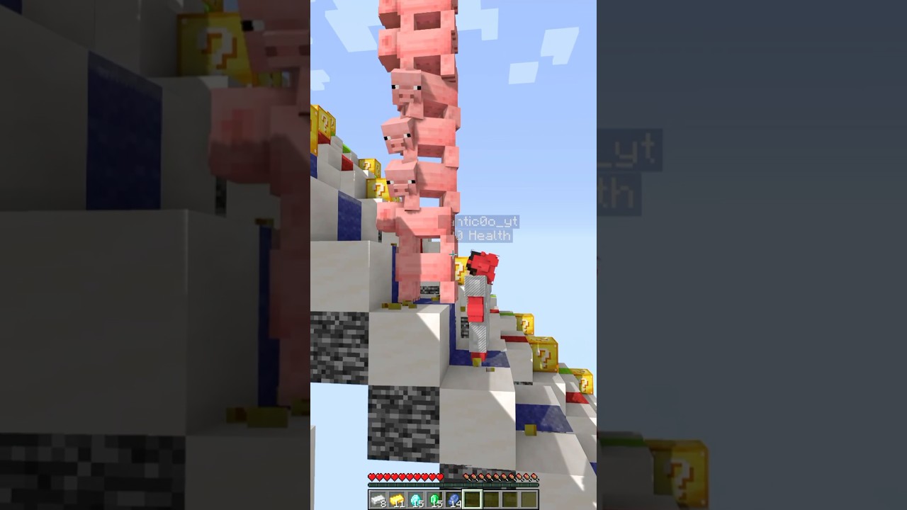 Carreras de Lucky Blocks en Minecraft #minecraft #mods #luckyblock