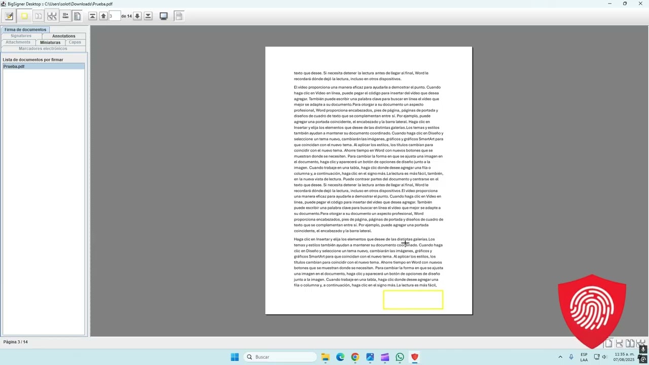 💻 Cómo Firmar un PDF por Rangos | Firma Digital con BigPrime