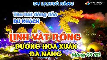 Du lịch ĐÀ NẴNG: LINH VẬT RỒNG - ĐƯỜNG HOA XUÂN ĐÀ NẴNG thu hút đông đảo DU KHÁCH | Mùng 03 Tết