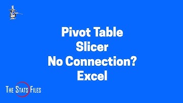 How to fix a No Connection Pivot Table Slicer?