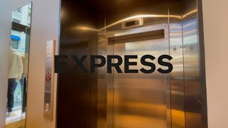 (CLOSED) Very Weird KONE EcoDisc Traction Elevator - Express - Union Square in San Francisco, CA.